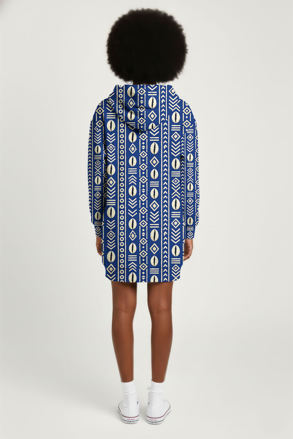 "Oshun" Royal Blue Hoodie Dress