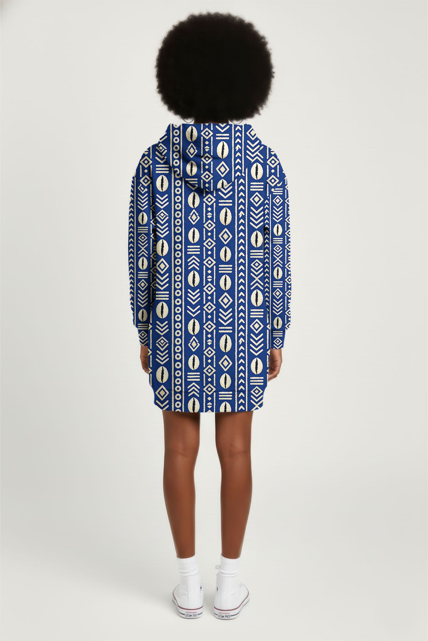 "Oshun" Royal Blue Hoodie Dress