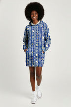 "Oshun" Royal Blue Hoodie Dress