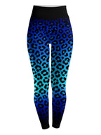 "Unstoppable" Sapphire Leopard Leggings