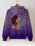 "Unstoppable" Amethyst Leopard Zip Hoodie