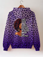 "Unstoppable" Amethyst Leopard Zip Hoodie