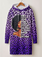"Unstoppable" Amethyst Leopard Hoodie Dress