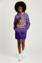 "Unstoppable" Amethyst Leopard Hoodie Dress