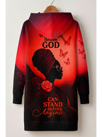 "Selah" Red Hoodie Dress