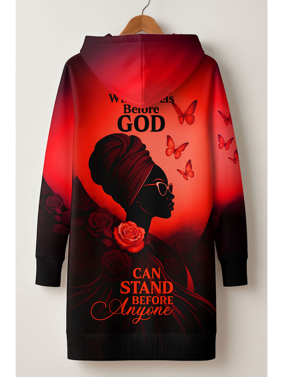 "Selah" Red Hoodie Dress