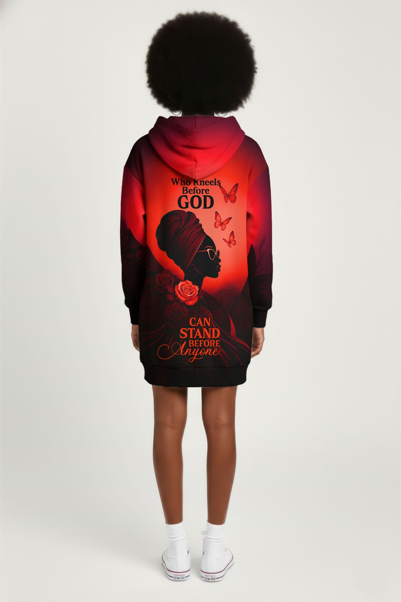 "Selah" Red Hoodie Dress