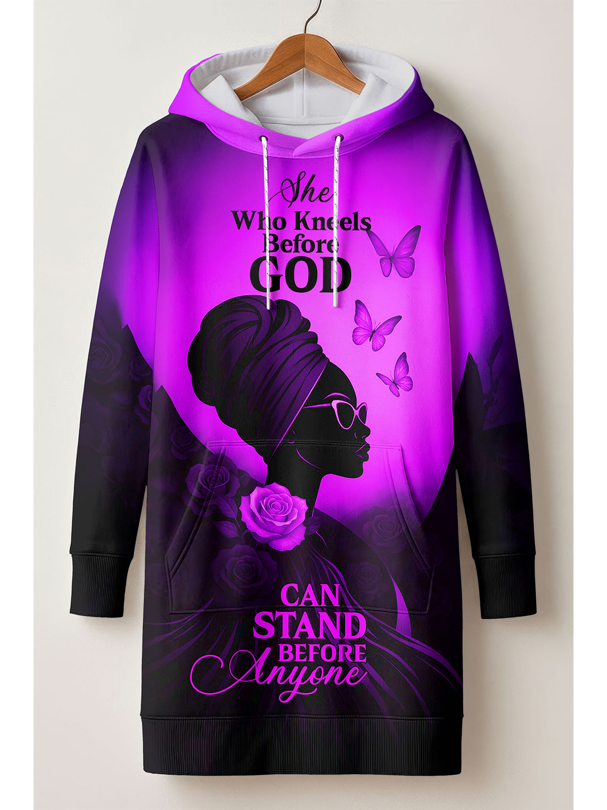 "Selah" Purple Hoodie Dress