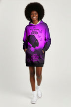 "Selah" Purple Hoodie Dress