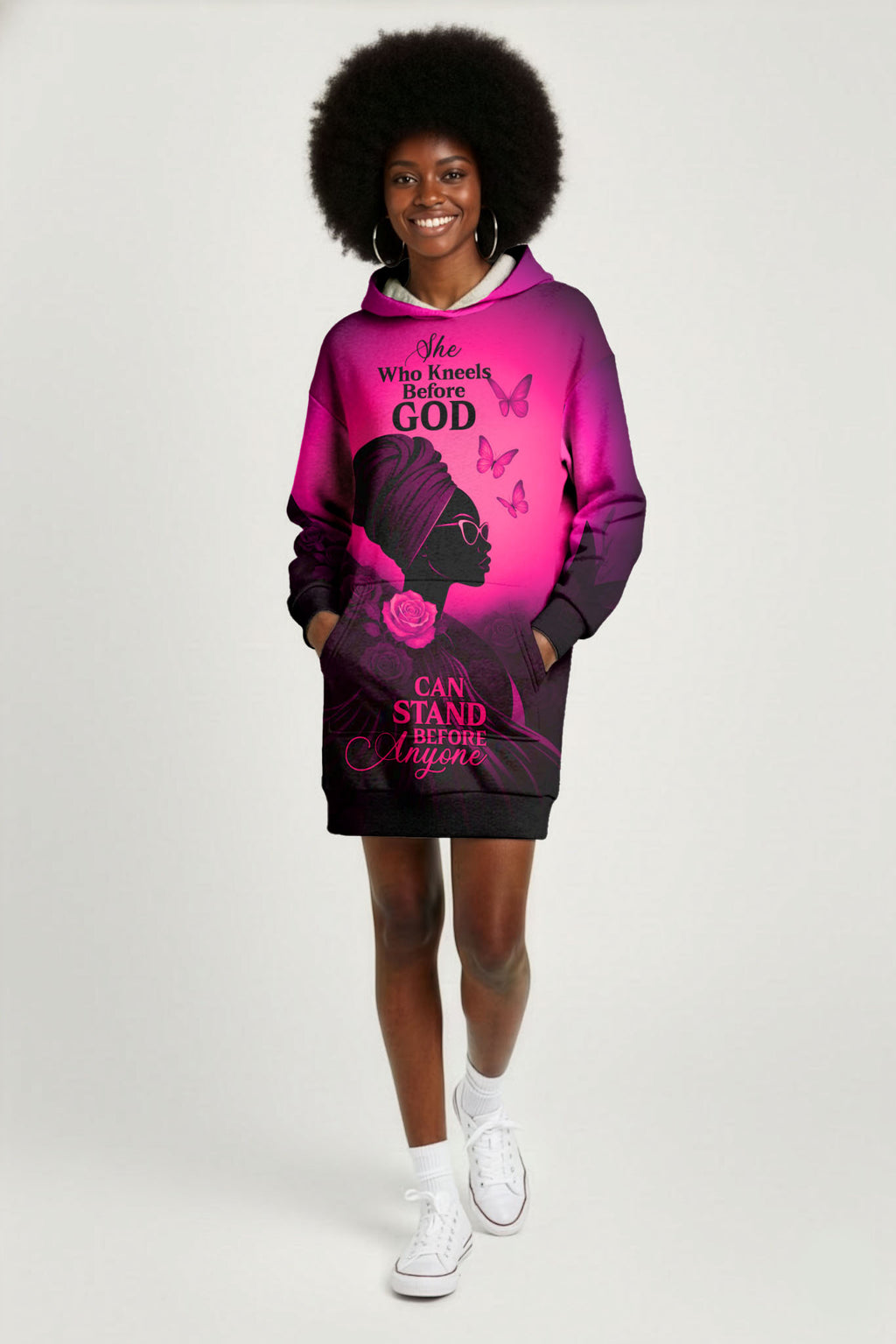 "Selah" Pink Hoodie Dress