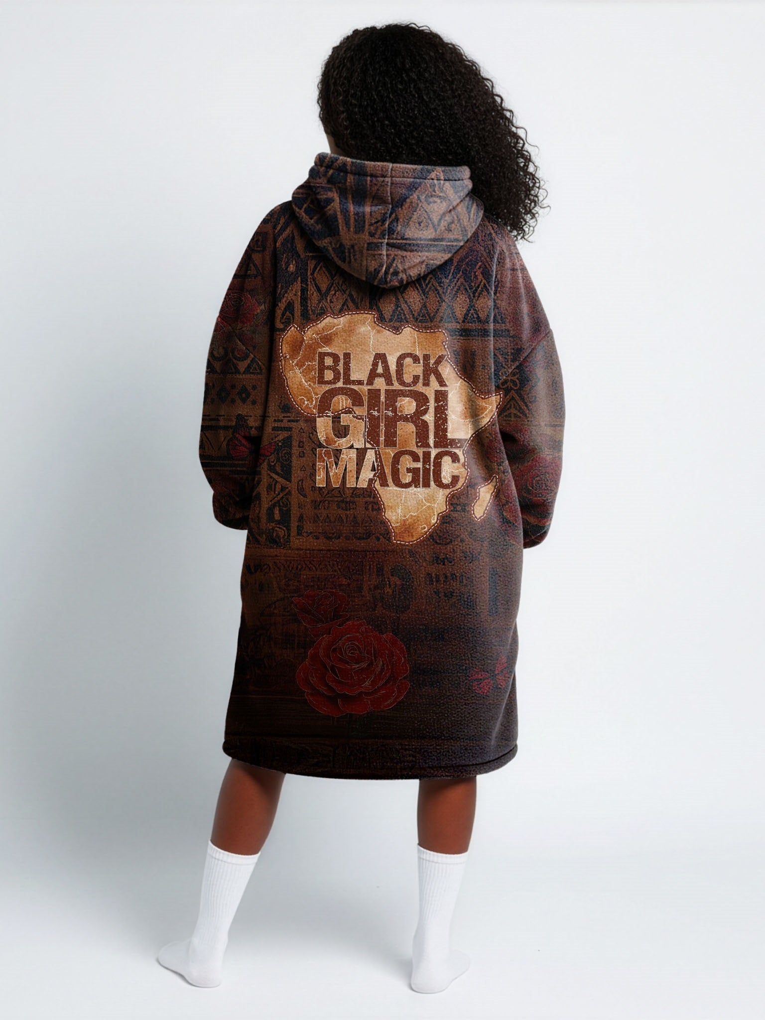 Black Girl Magic Blanket Hoodie