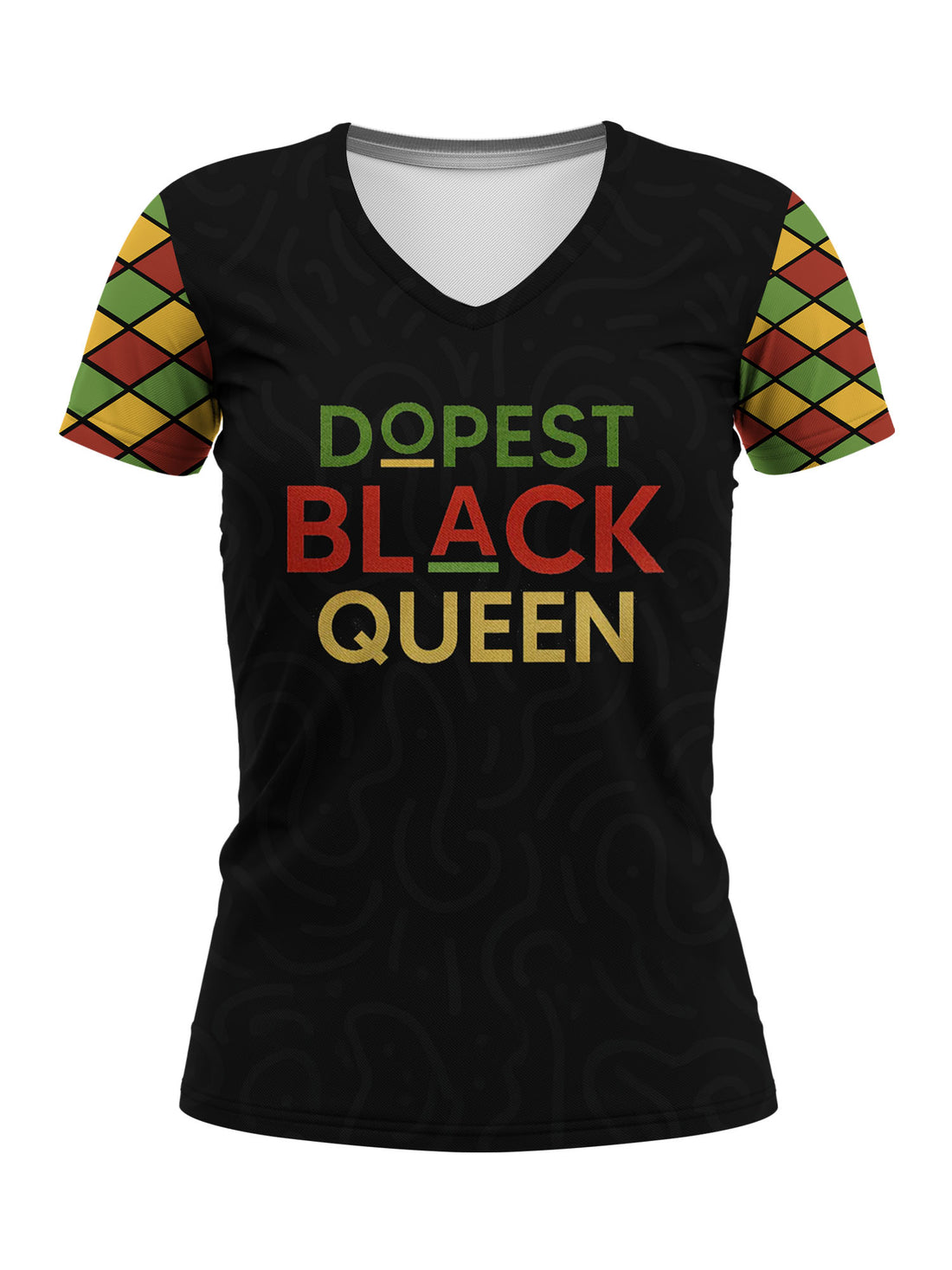Dopest Black Queen V-Neck T-Shirt