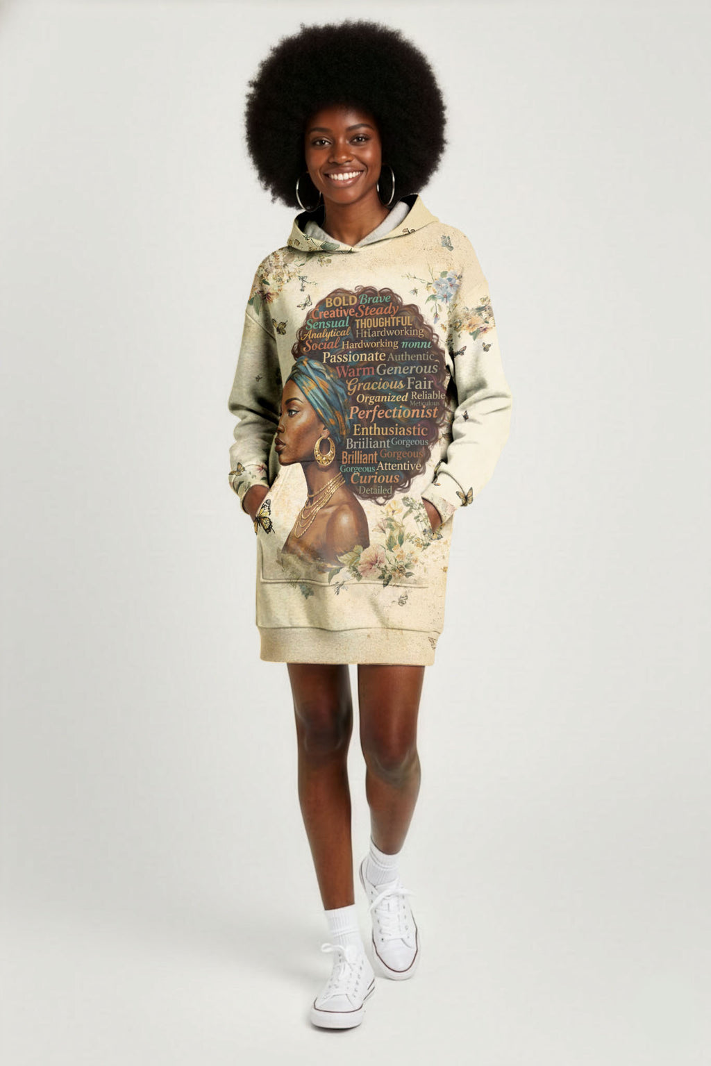 Gorgeous Black Queen Hoodie Dress & Leggings Deal