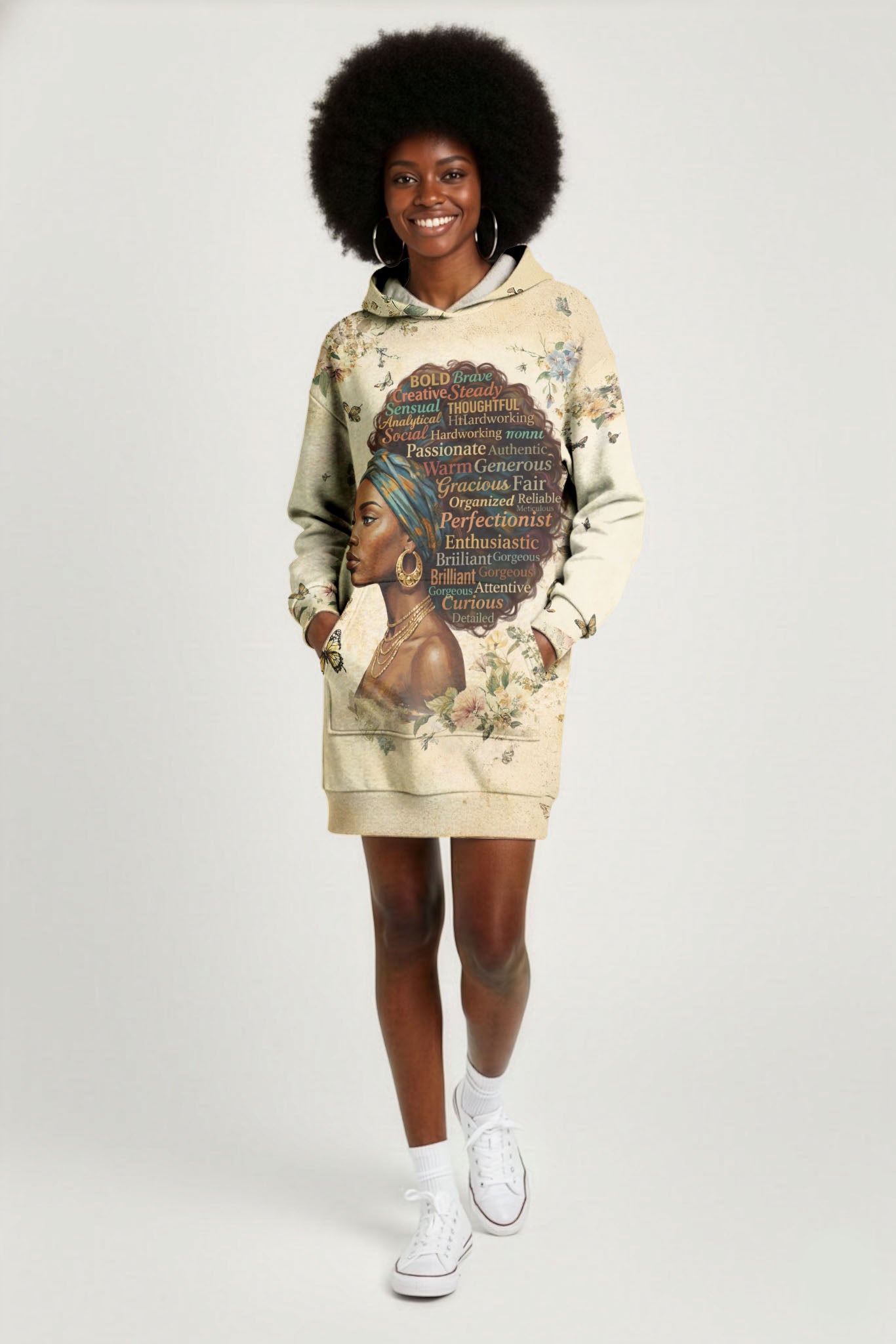 Gorgeous Black Queen Hoodie Dress & Leggings Deal