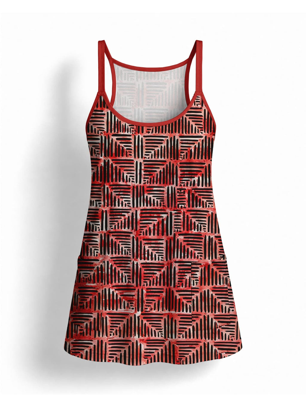 "Adire" Built-in Bra Mini Dress