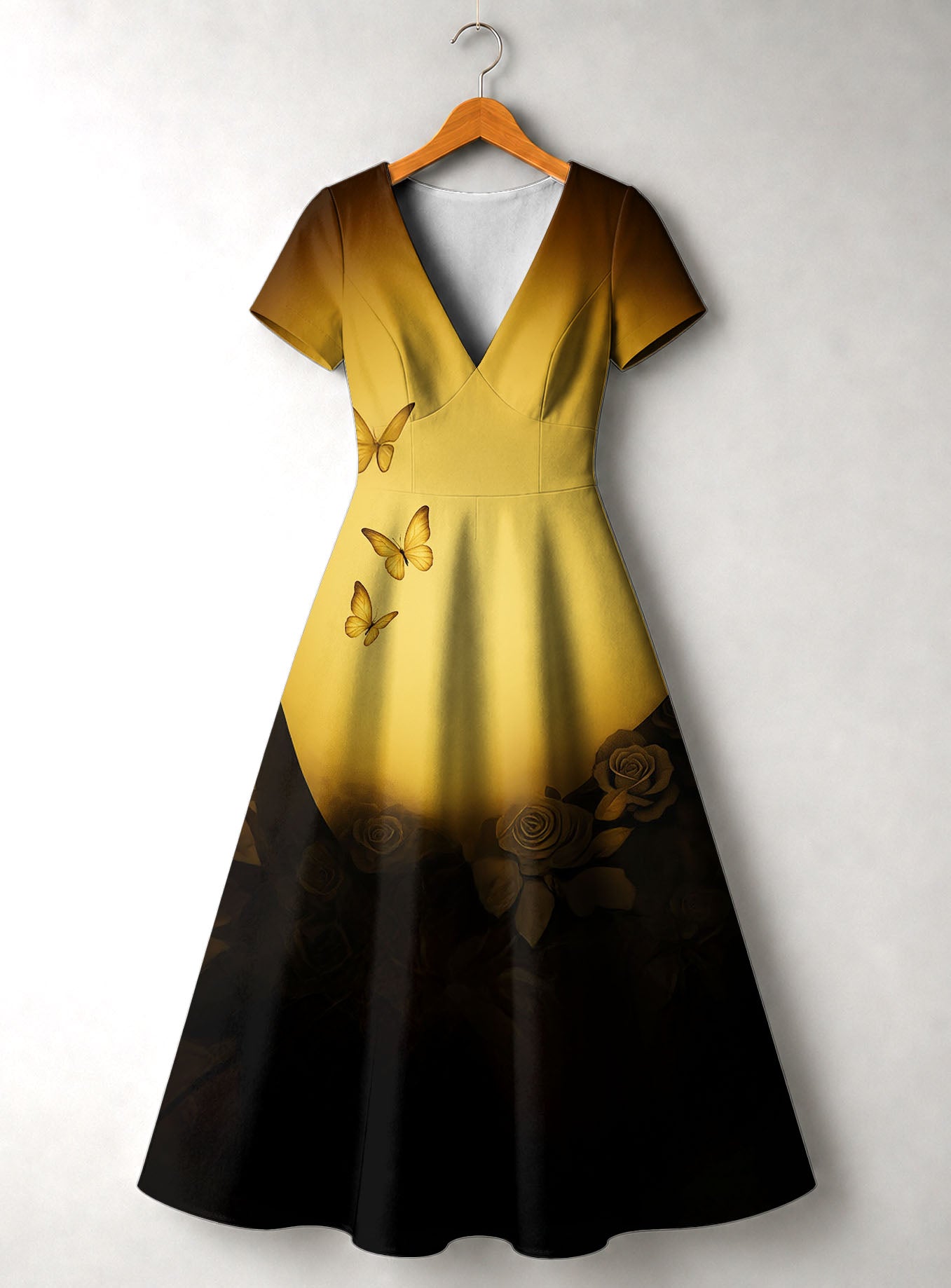 "Imani" Amber Short Sleeve Maxi Dress