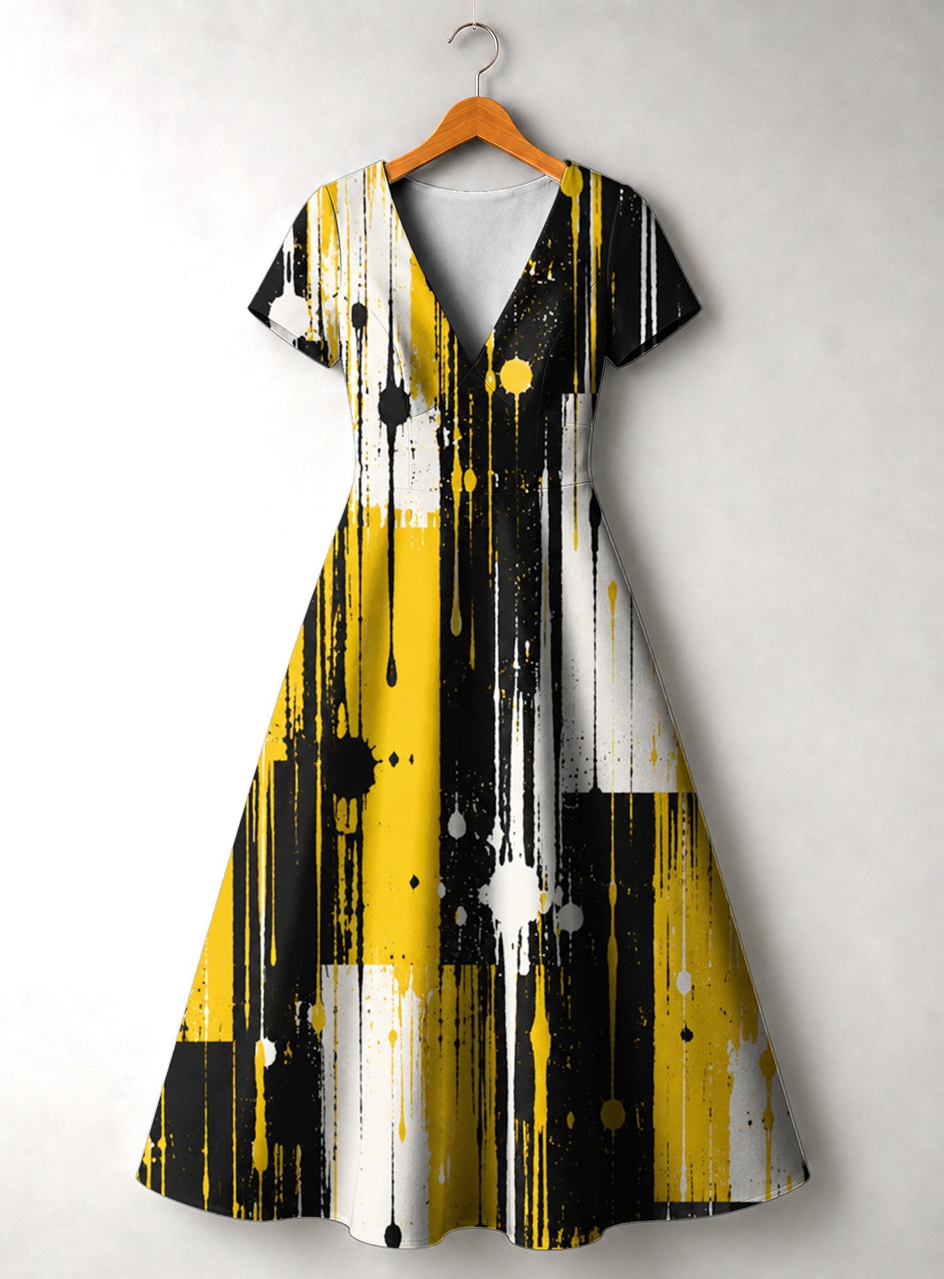 "Mvua" Short Sleeve Maxi Dress