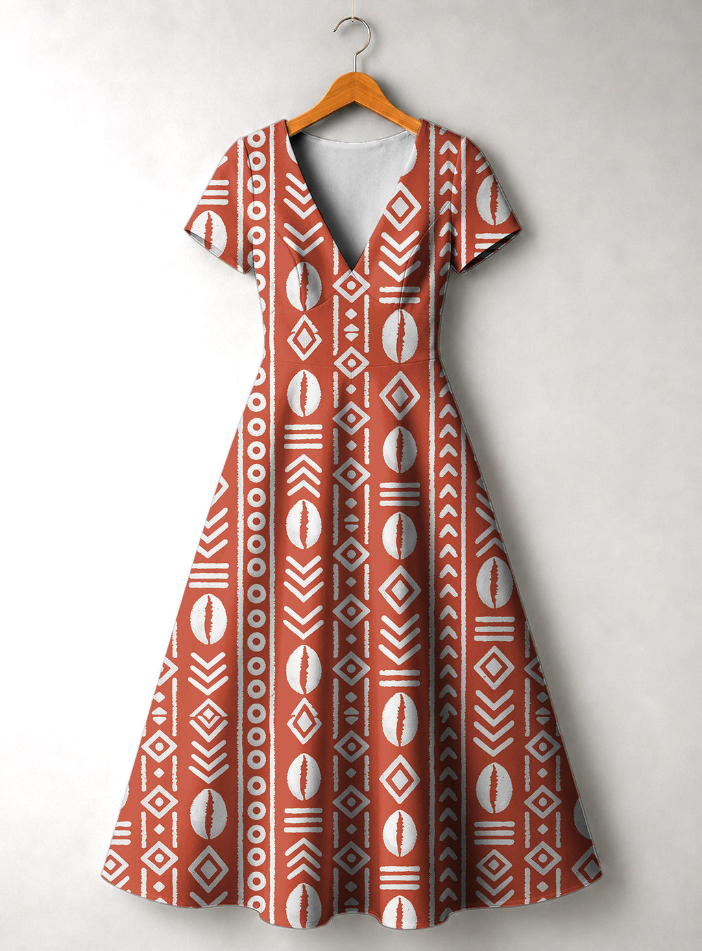 "Oshun Kijani" Short Sleeve Maxi Dress
