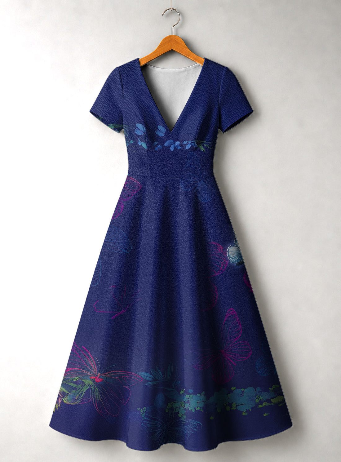 Blue Orchid Short Sleeve Maxi Dress