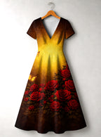 Thorn Short Sleeve Maxi Dress Promo