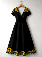 "Mamafo" Short Sleeve Maxi Dress