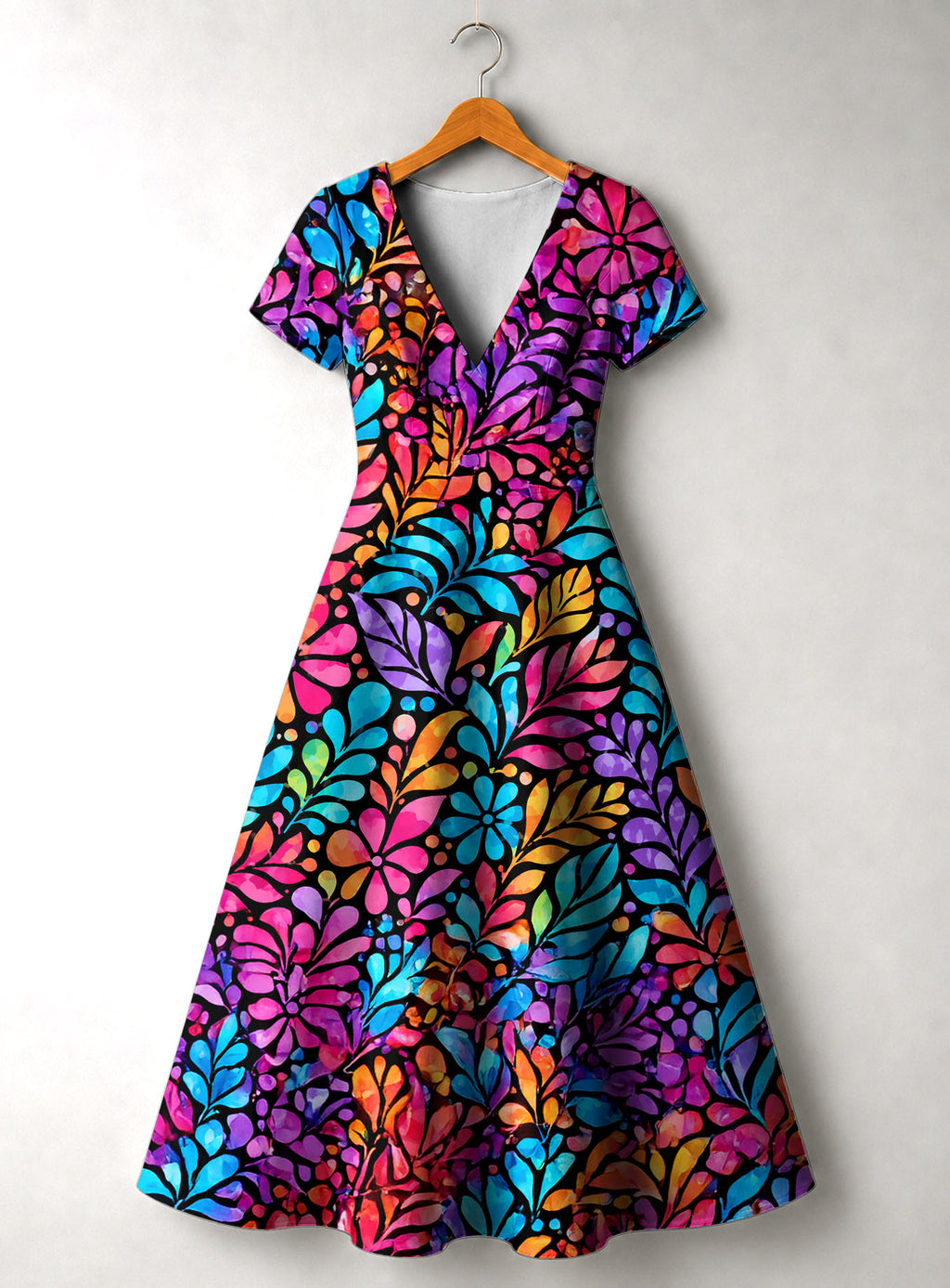 "Rangi" Short Sleeve Maxi Dress
