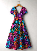 "Rangi" Short Sleeve Maxi Dress