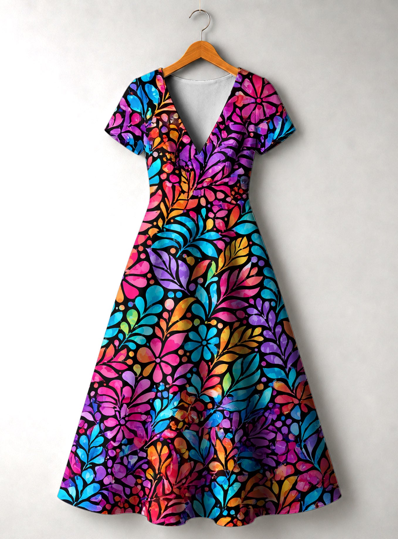 "Rangi" Short Sleeve Maxi Dress