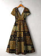 Sankofa Short Sleeve Maxi Dress