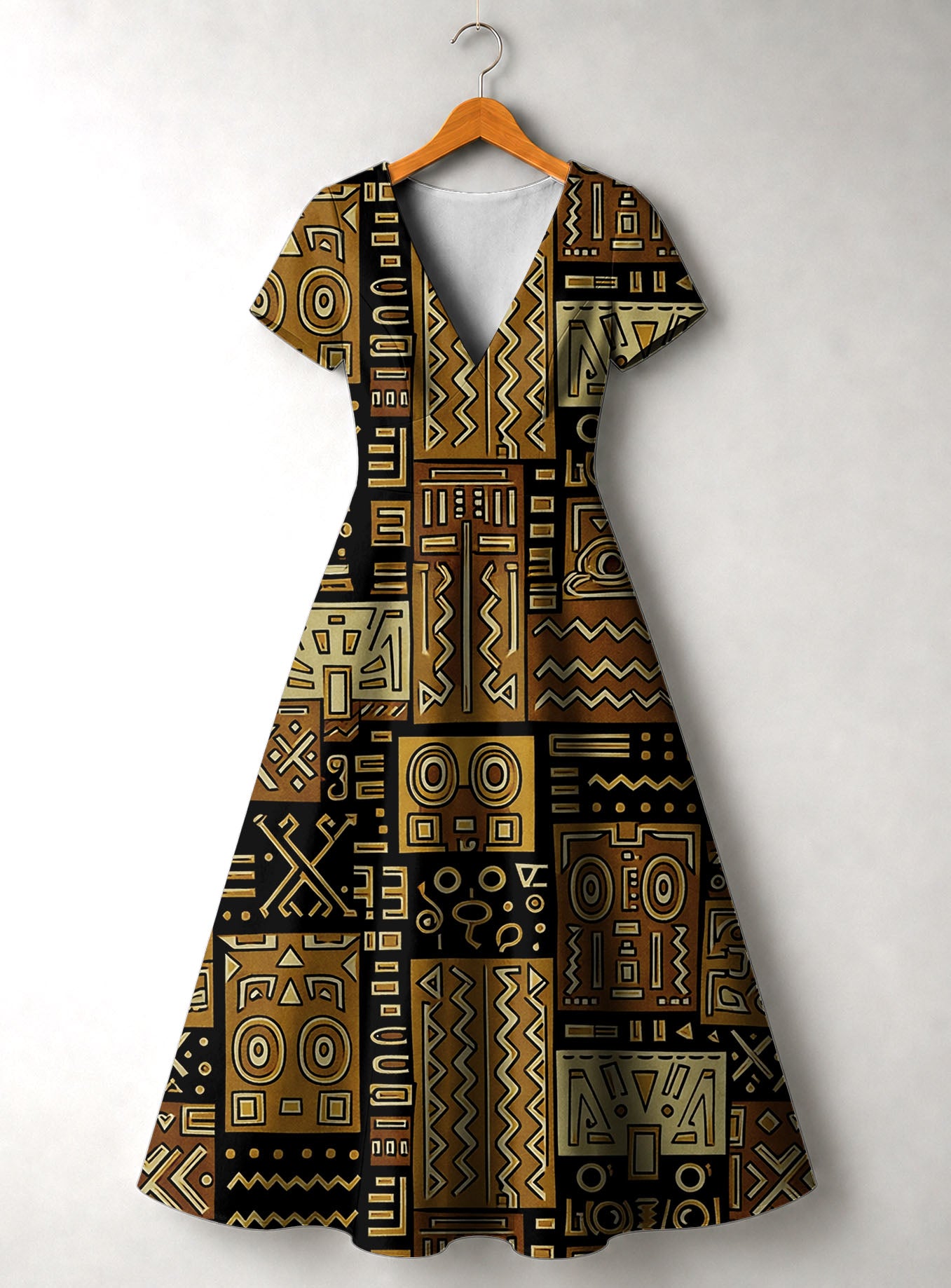 Sankofa Short Sleeve Maxi Dress