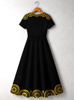 "Mamafo" Short Sleeve Maxi Dress