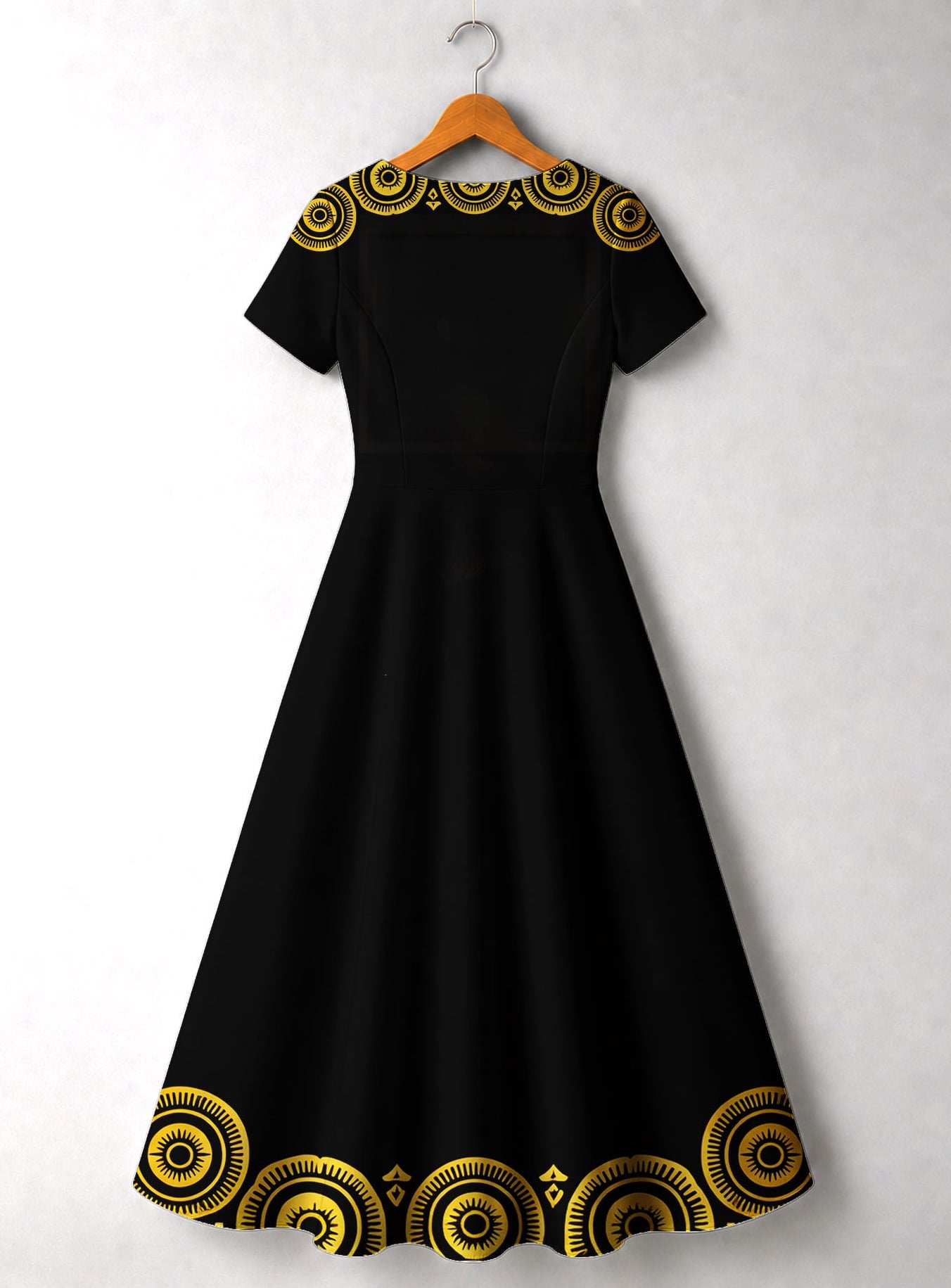 "Mamafo" Short Sleeve Maxi Dress