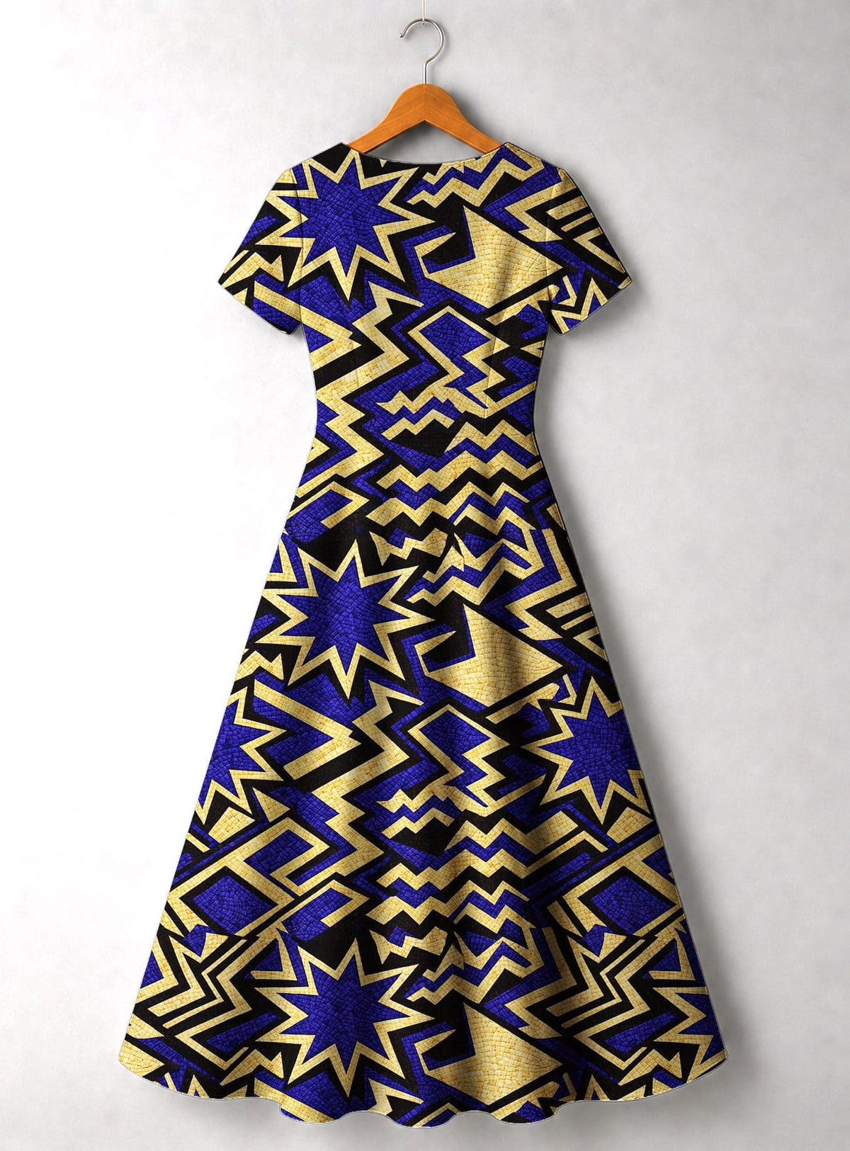 Royal Blue Sheba Short Sleeve Maxi Dress