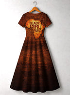 Black Girl Magic Short Sleeve Maxi Dress Promo
