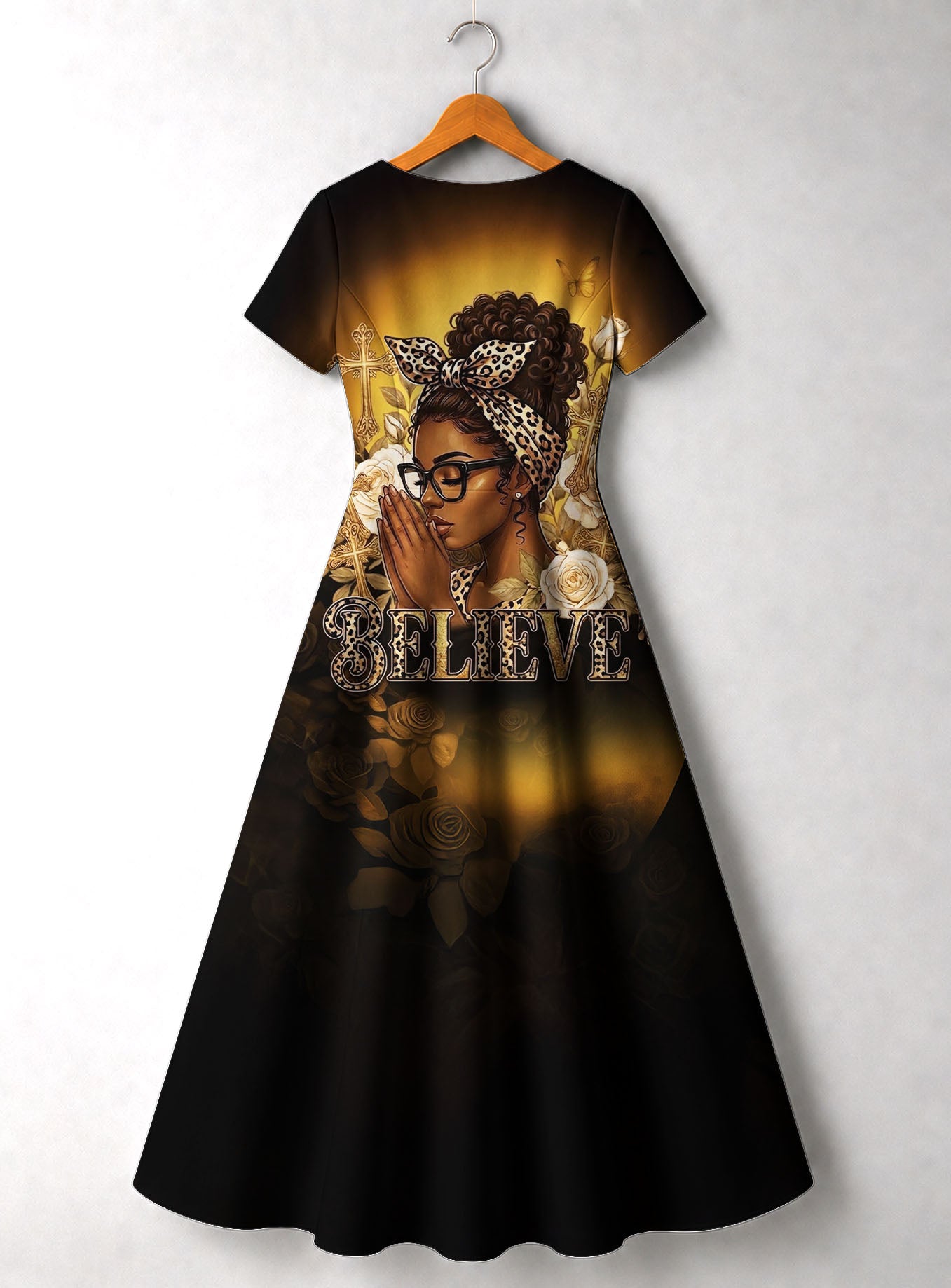 "Imani" Amber Short Sleeve Maxi Dress