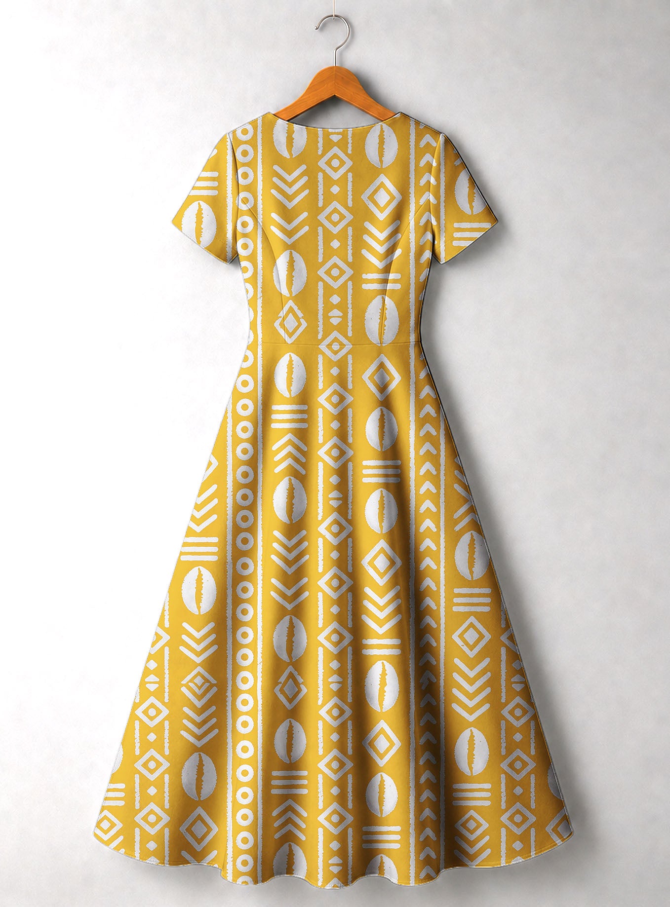 "Oshun Dhahabu" Short Sleeve Maxi Dress