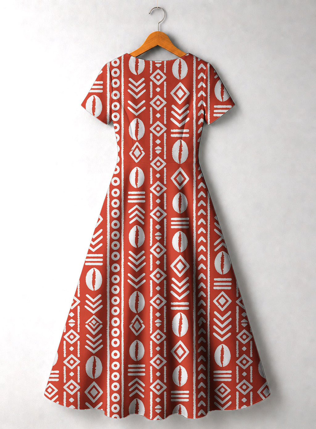 "Oshun Kijani" Short Sleeve Maxi Dress