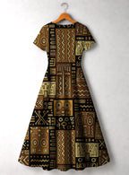 Sankofa Short Sleeve Maxi Dress
