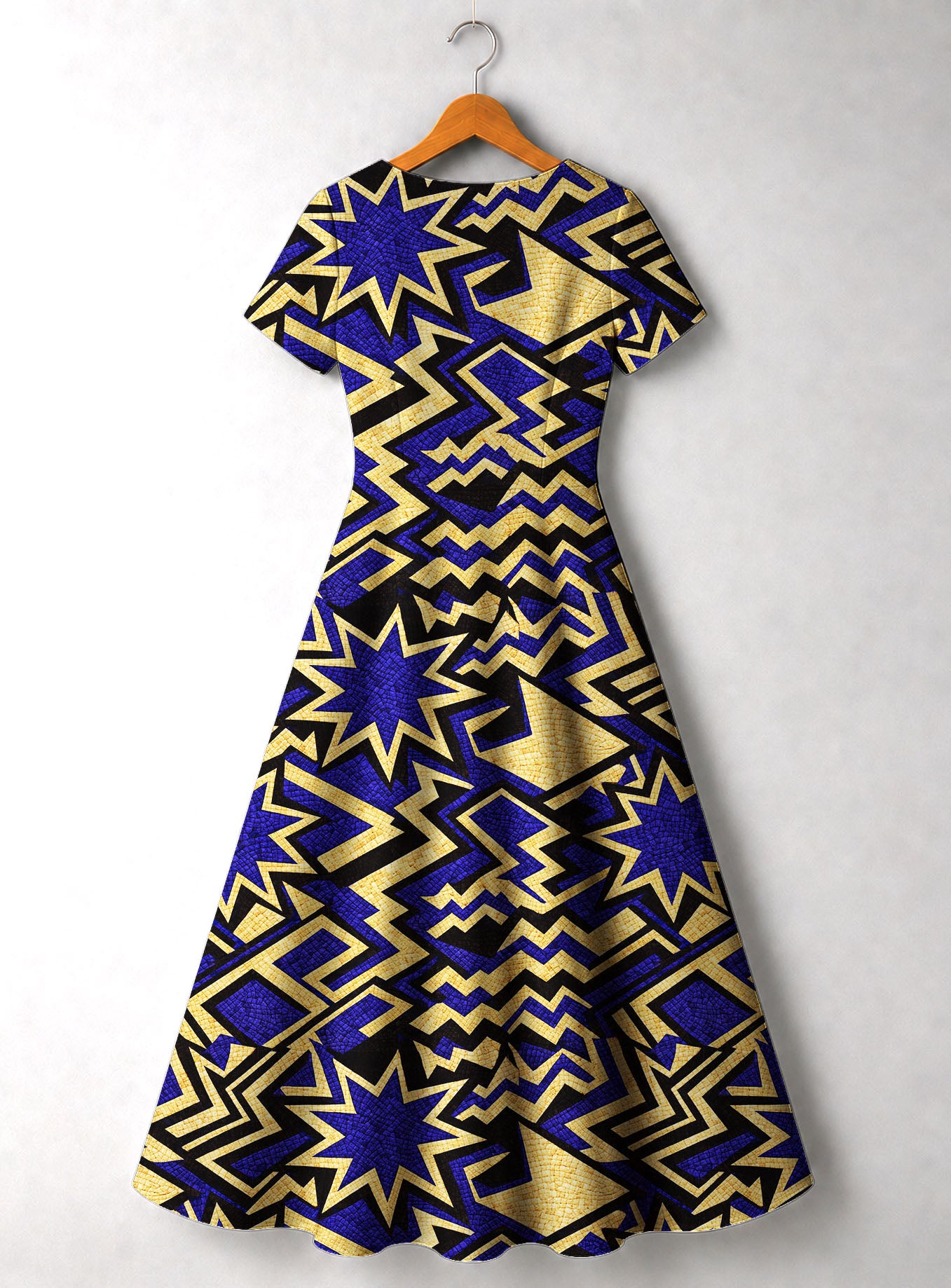 Royal Blue Sheba Short Sleeve Maxi Dress