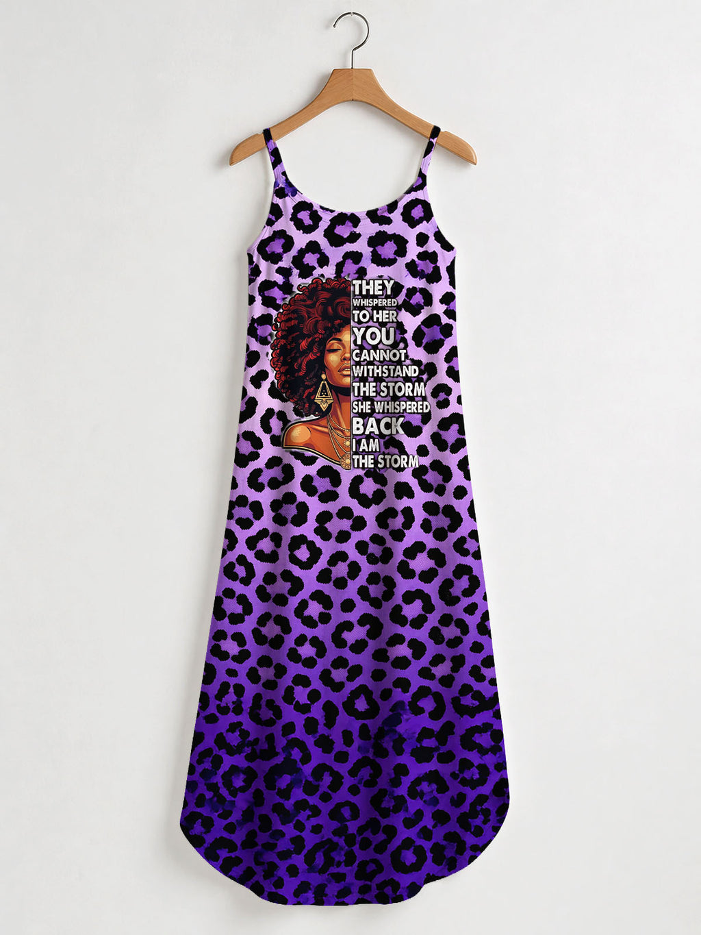 "Unstoppable" Amethyst Leopard Maxi Dress