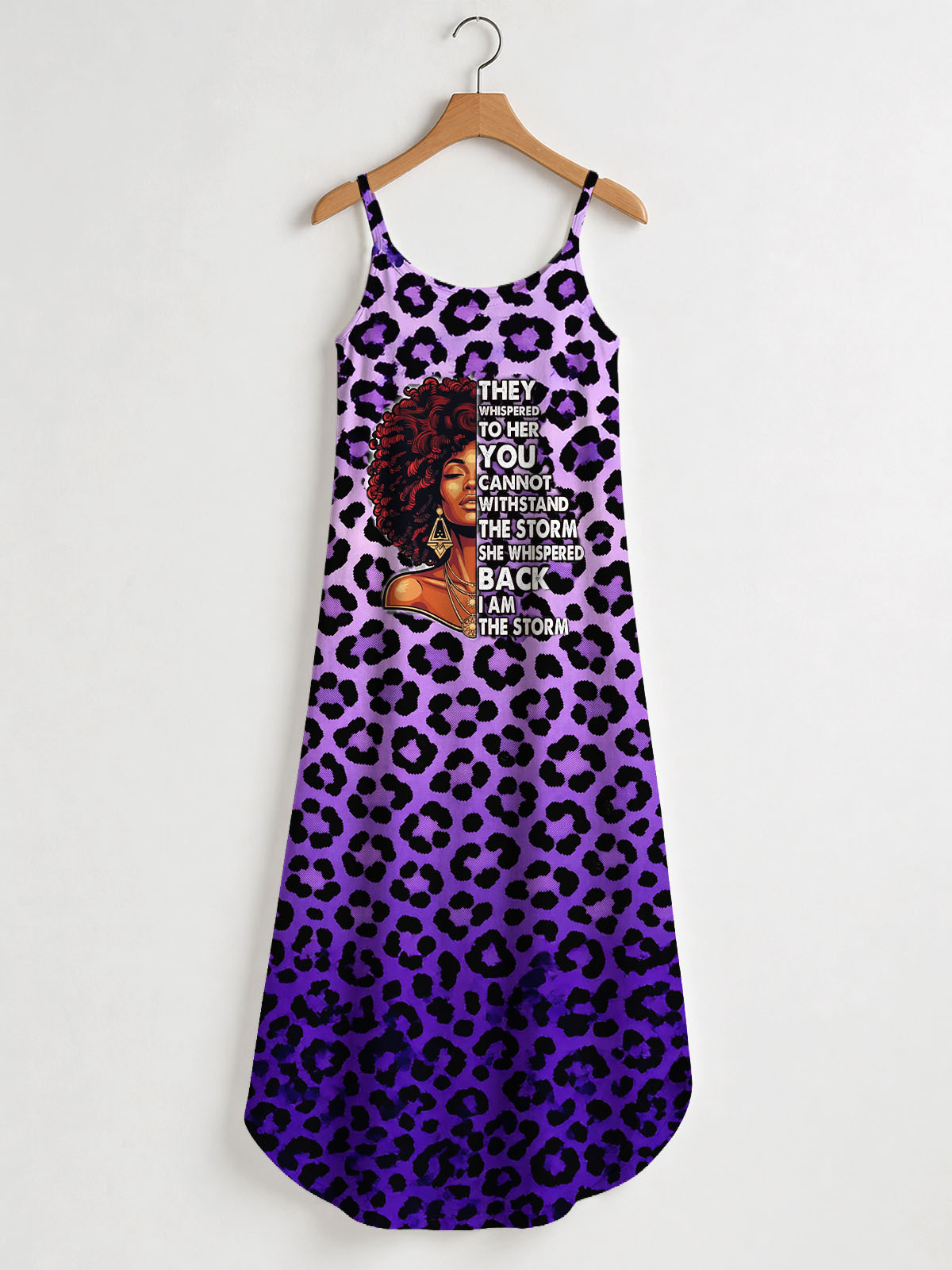 "Unstoppable" Amethyst Leopard Maxi Dress
