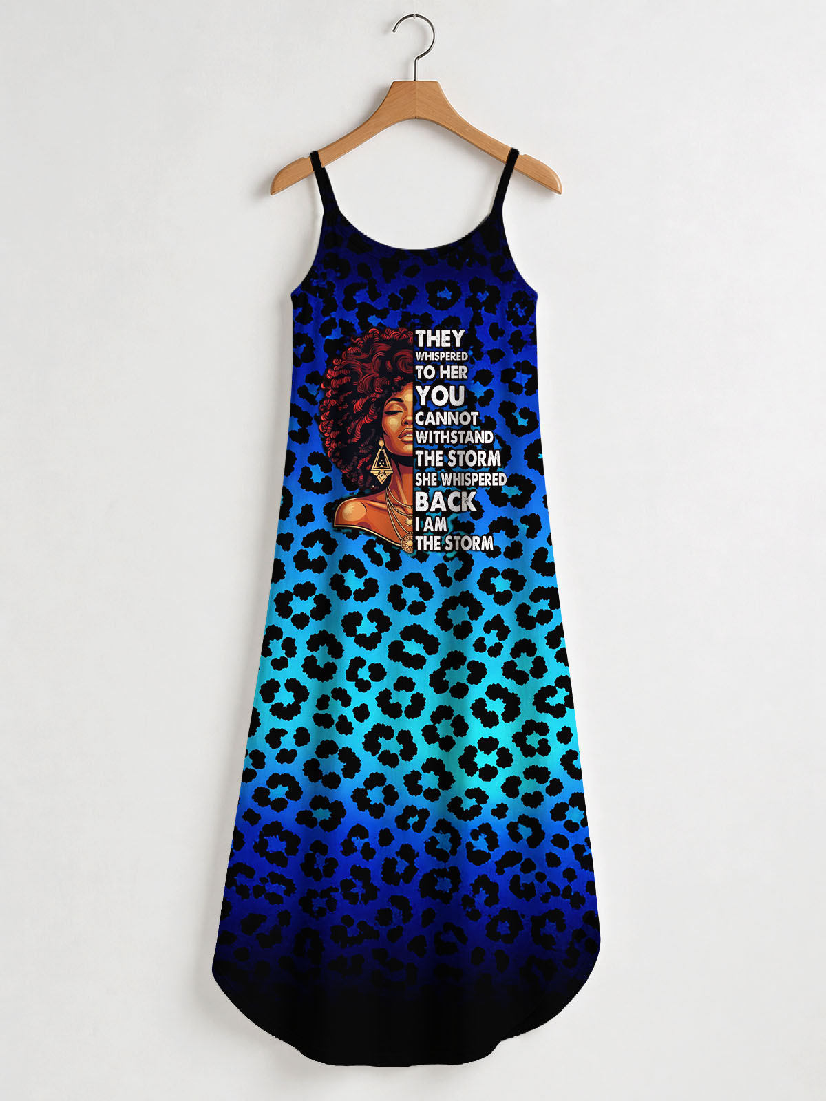 "Unstoppable" Sapphire Leopard Maxi Dress