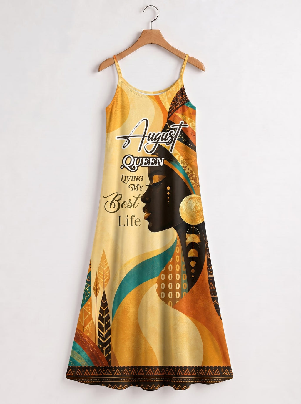 "August Queen Best Life" Maxi Dress
