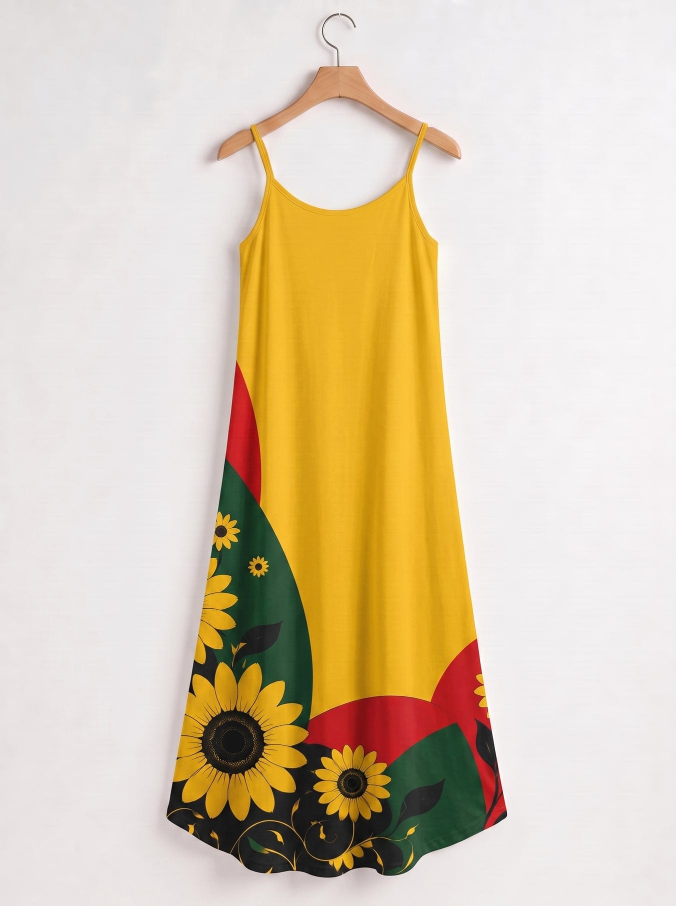 "August Queen Sunflower" Maxi Dress