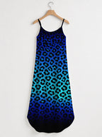 "Unstoppable" Sapphire Leopard Maxi Dress