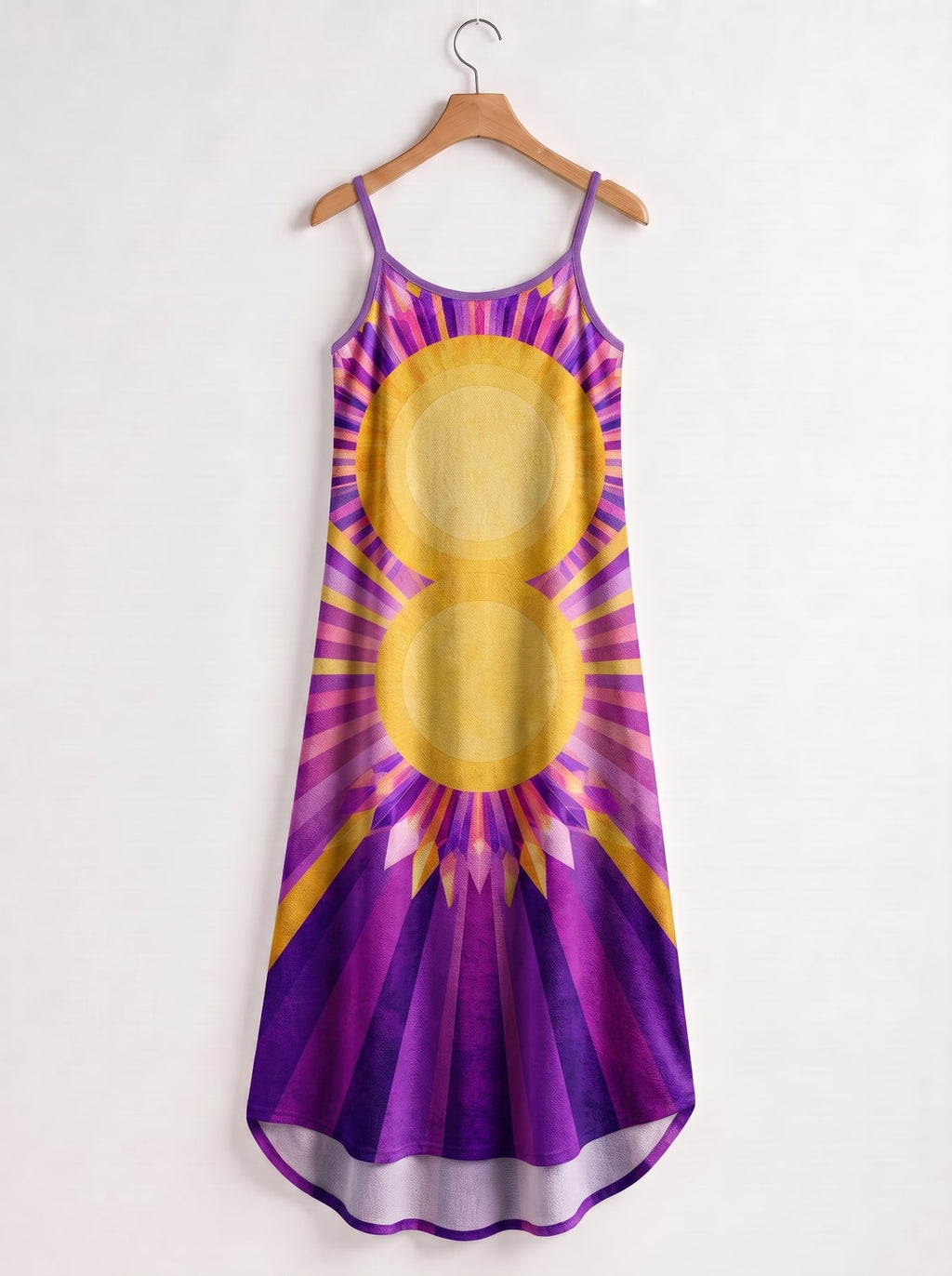 "August Queen Purple Bloom" Maxi Dress