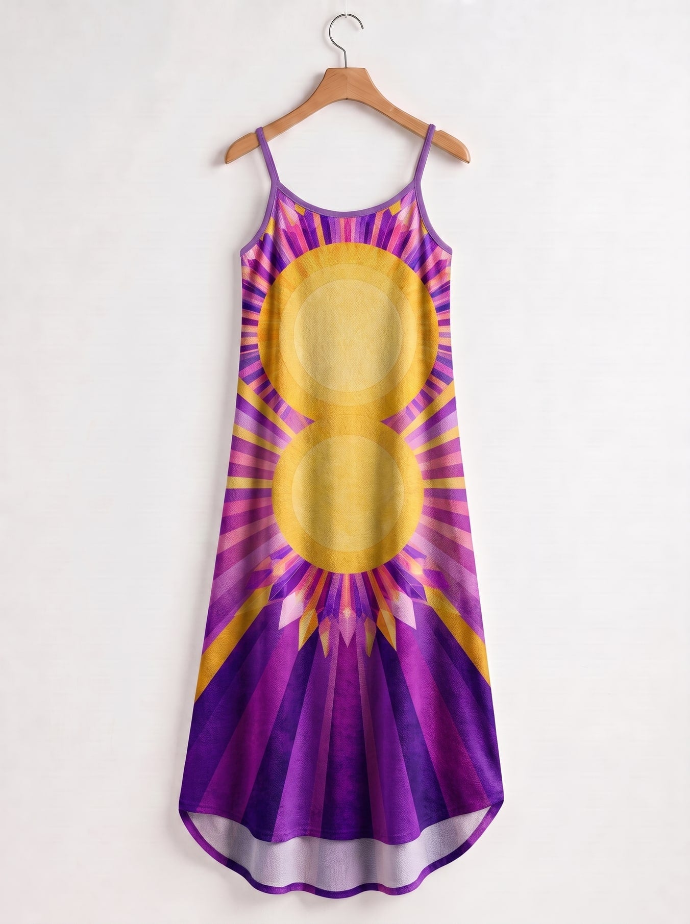 "August Queen Purple Bloom" Maxi Dress
