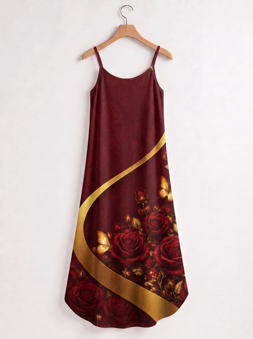 "August Girl Roses" Maxi Dress