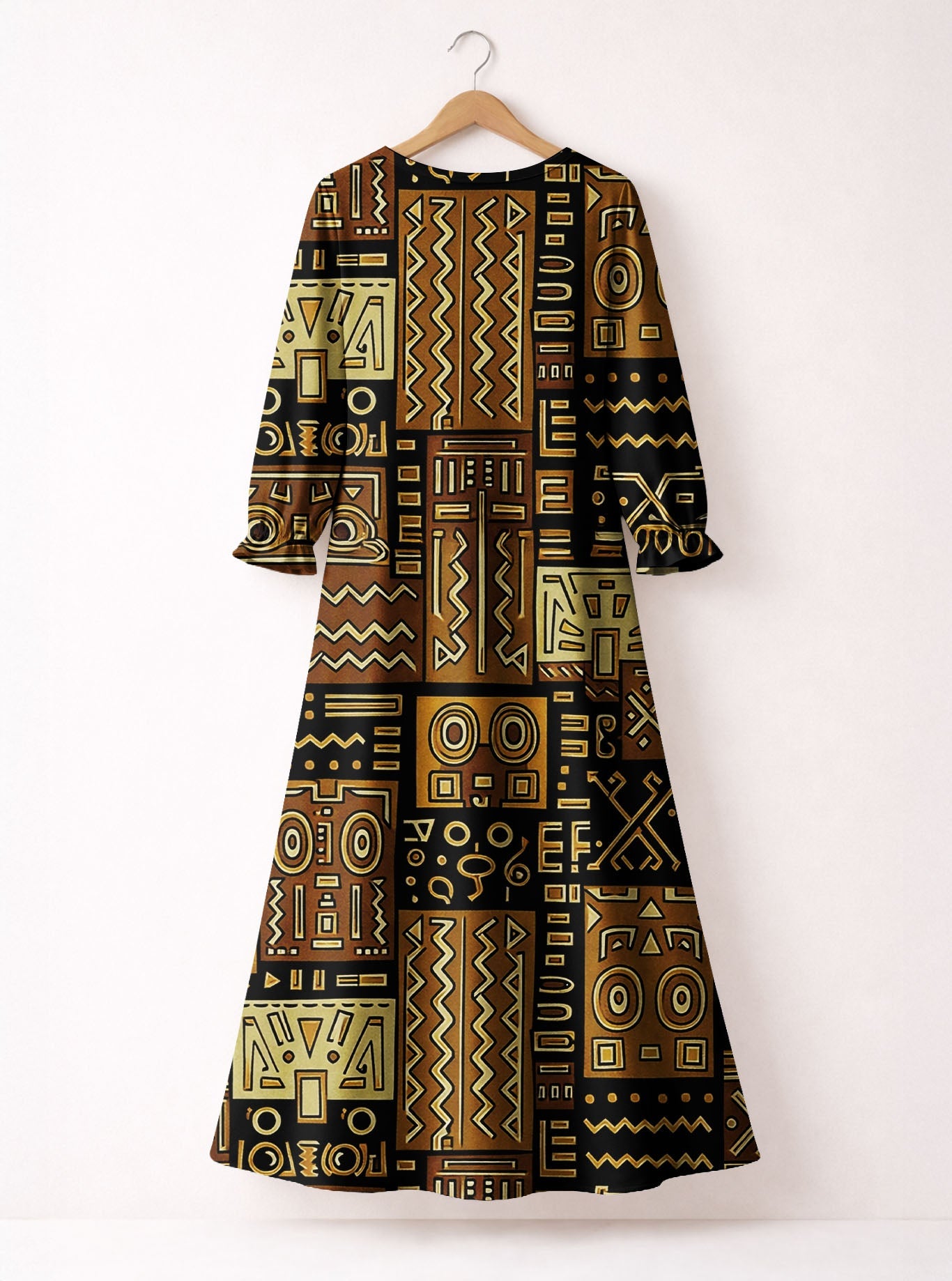 Sankofa Long Sleeve Maxi Dress