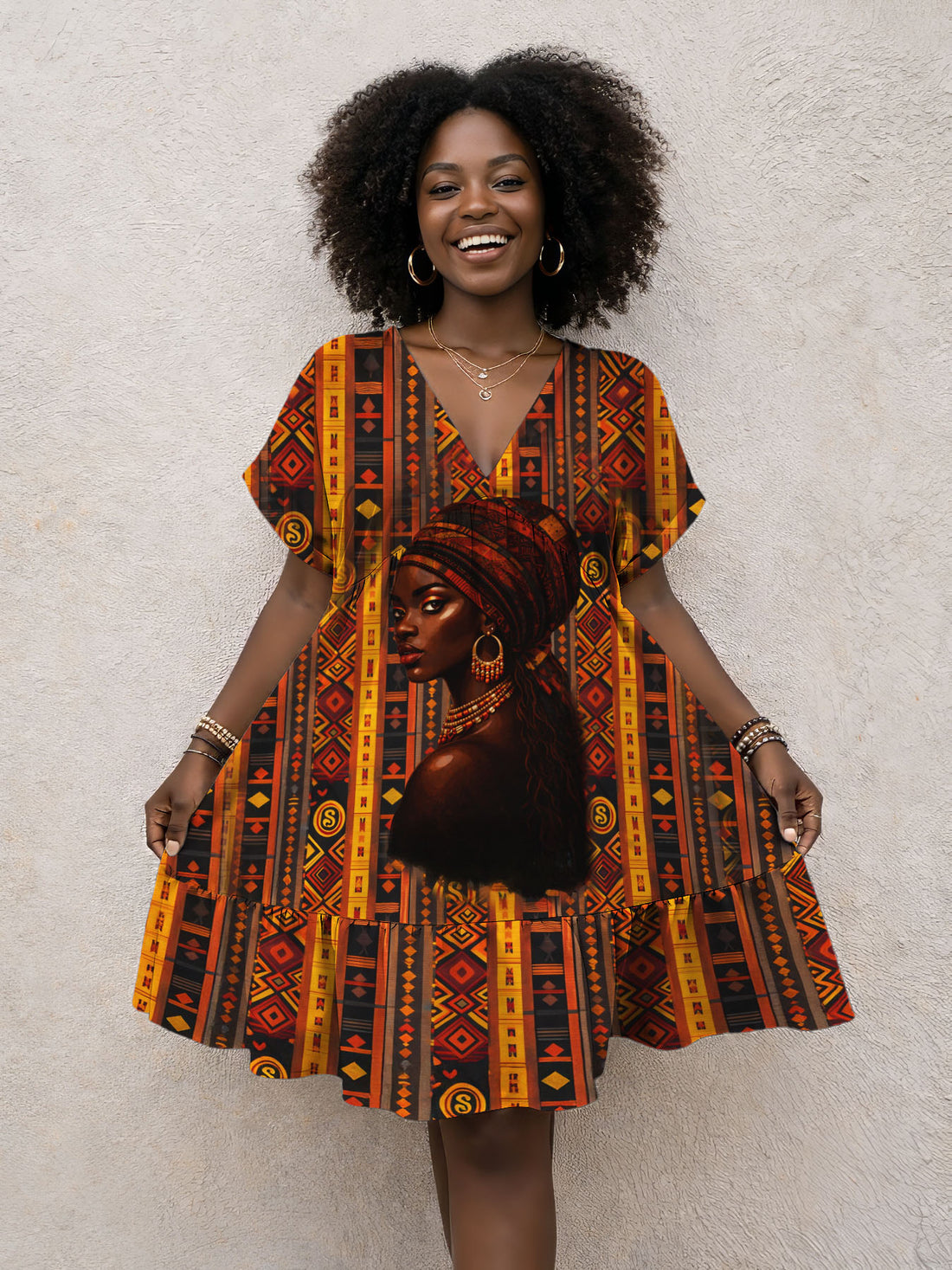 Melanin Radiance Floral Dress